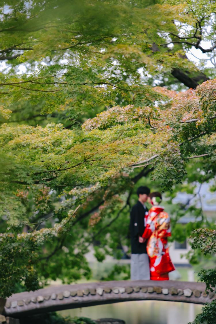 結婚式和装前撮り後撮り肥後細川庭園