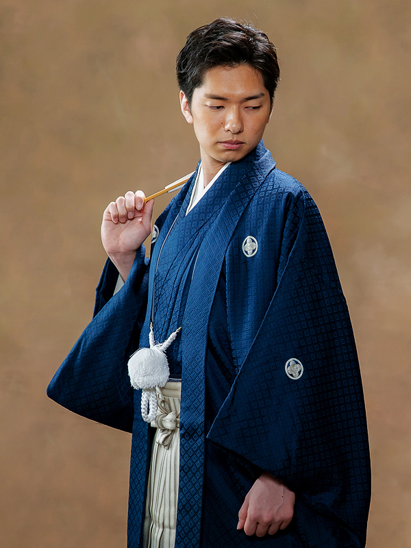 紺格子白黒ぼかし 前撮り撮影とウェディングドレス販売のスープ